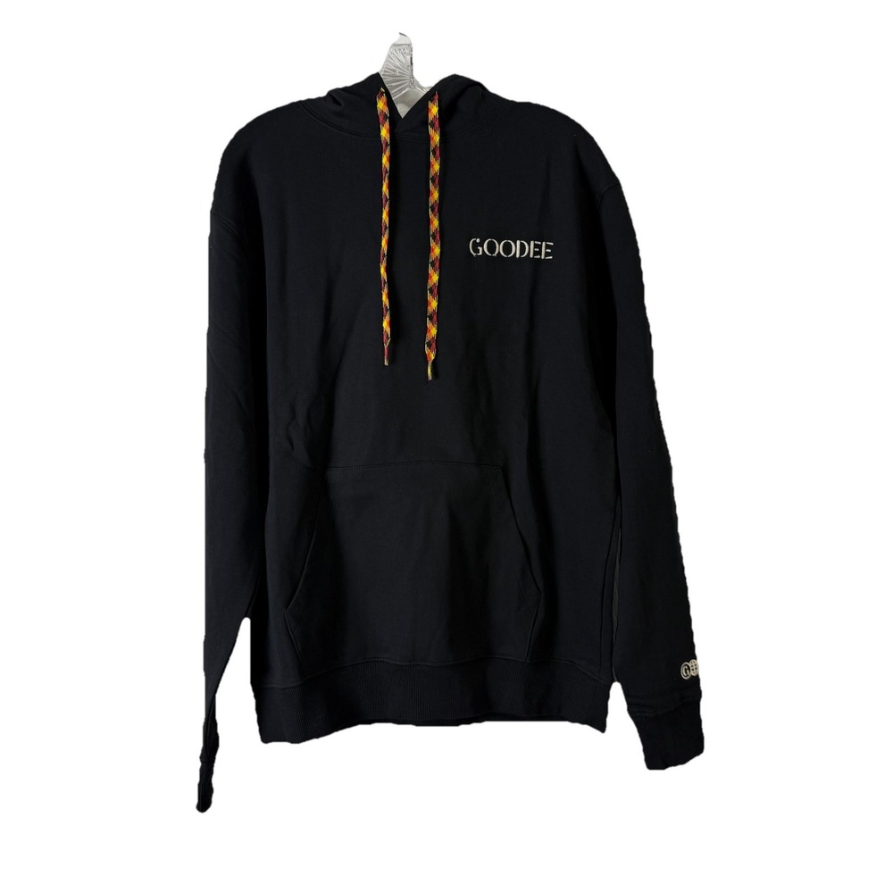 Goodee x Kotn Men's Black Pullover Hoodie Size S NWT Embroidered Egyptian Cotton